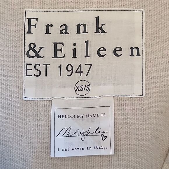 Frank & Eileen MCLOGHLIN Natural 100% Italian Brushed Cotton Canvas Size S NWOT - Picture 10 of 14